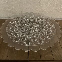 Vintage glass dessert stand
