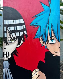 Death the Kid And Black Star (24x36in Canvas) 