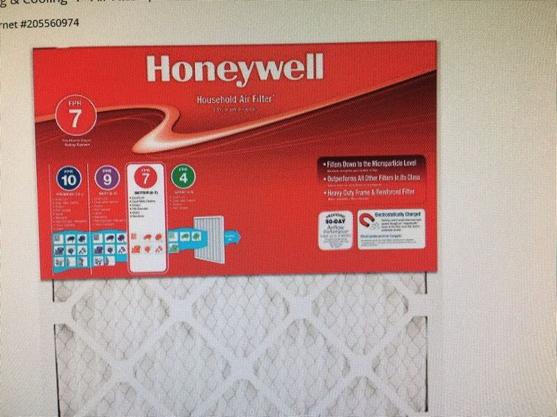 Honeywell Air filter 20x25x1 Allergen plus FPR 7