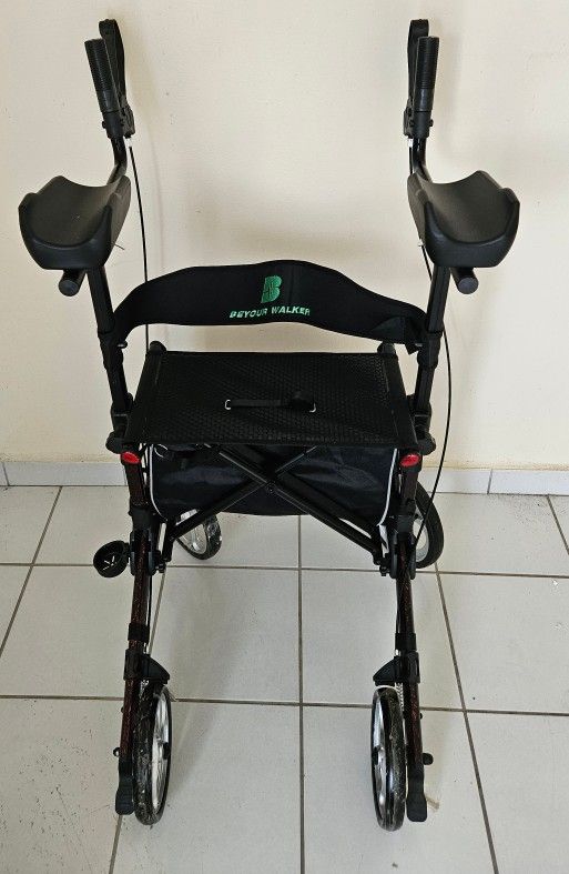 Upright, Stand Up Folding Rollator Walker