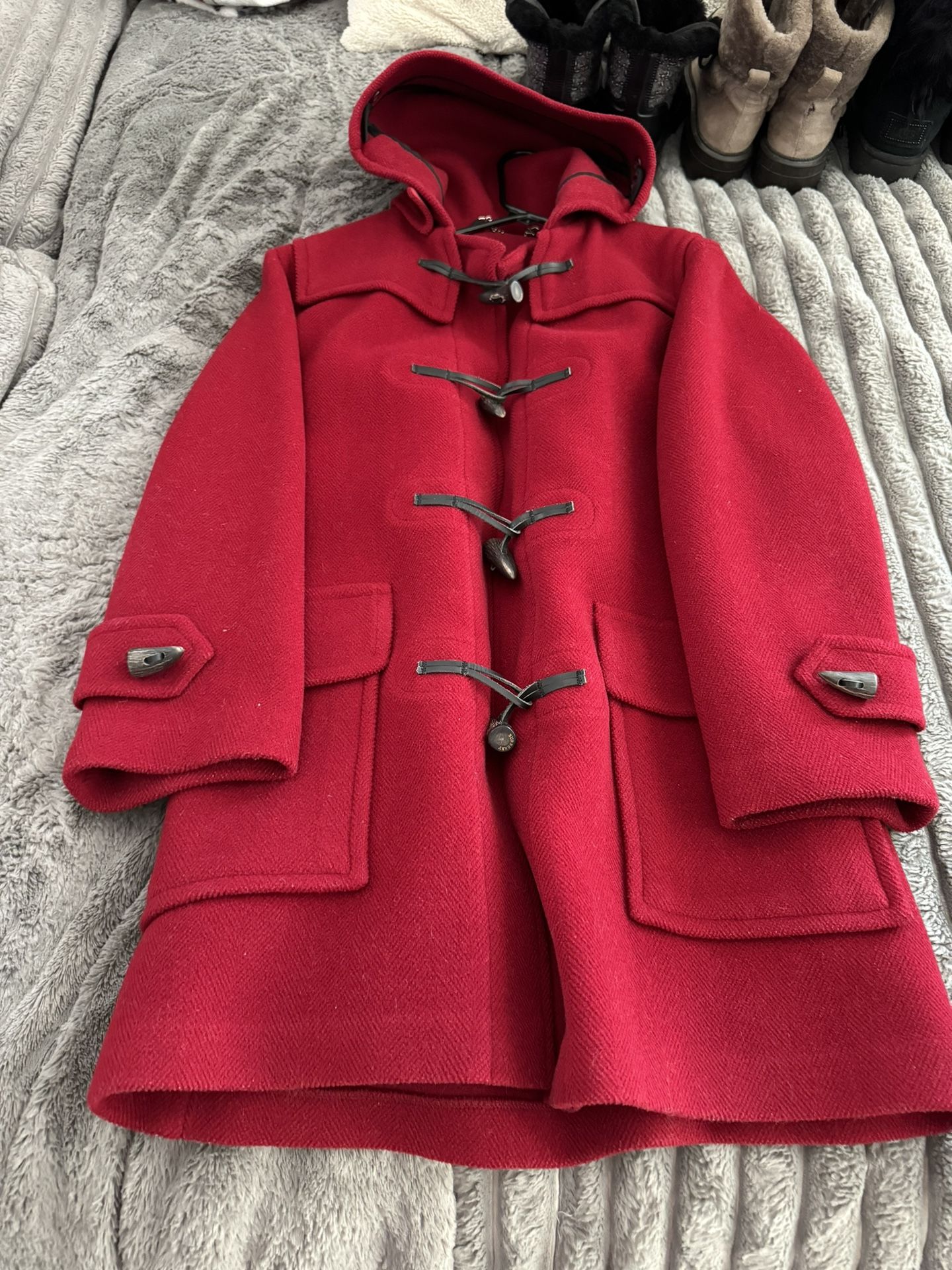 Burberry Red Duffle Coat
