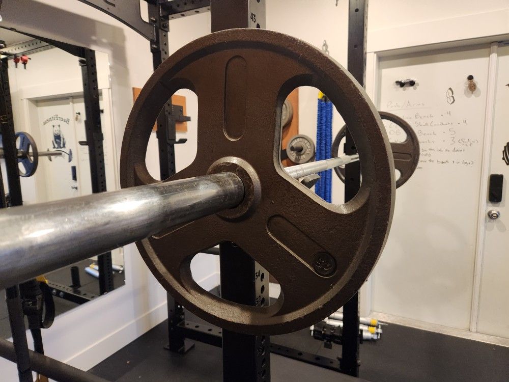 205 lbs Olympic Weights Set with Bar
