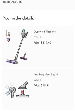 Dyson v8 Absolute And Furniture Cleaning Kit NEW