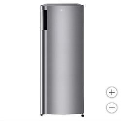 LG 6.0 cu. ft. Single Door Refrigerator with Inverter Compressor and Pocket Handle in Platinum Silver