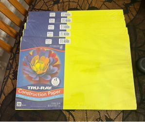 5 Packages of Brand New Yellow Construction Paper