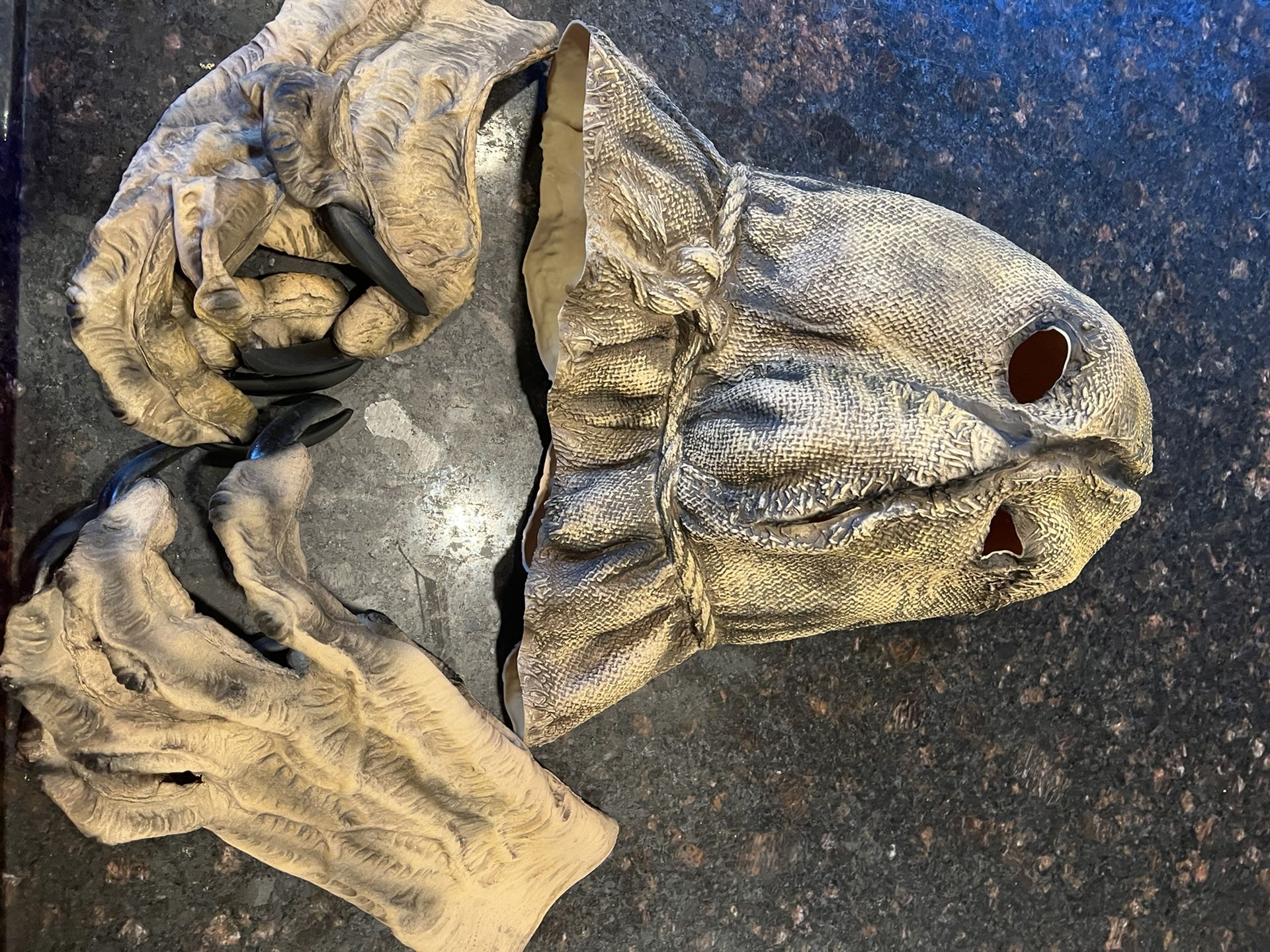 Spirit Halloween Mask & Gloves 