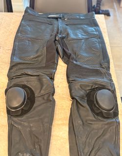 Fieldsheer Sport Air Perforated Leather Moto Pants (Size 40) + Tourmaster Deluxe Rain Boot Covers Bundle