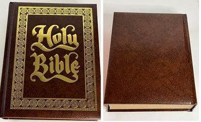 Vintage Holy Bible King James Version Family Altar Edition Crusade Brown Leather Protective Box