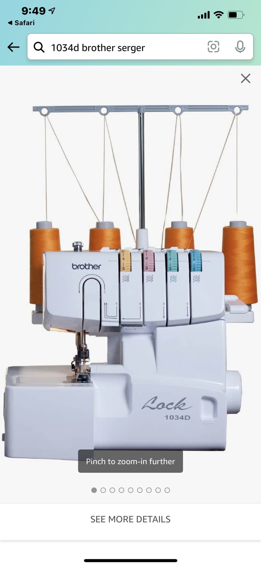 Brother Serger 1034D