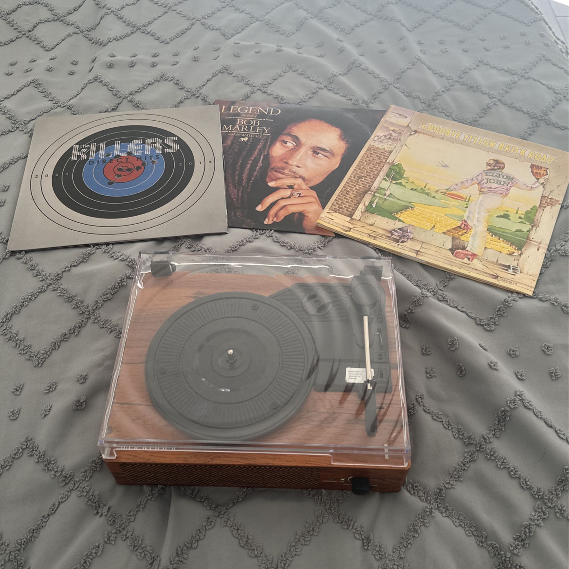 Record Player W 3 Records 