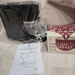 Cafe Valet Barista Single Serve Coffee Tea Maker English Breakfast Tea Pods Set