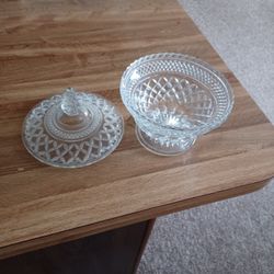 Vintage Anchor Hocking Wexford Candy Dish With Lid
