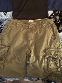 Olive Green Cargo Shorts