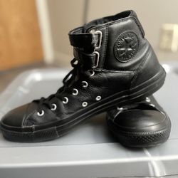 All Black High Top Converse Size 13
