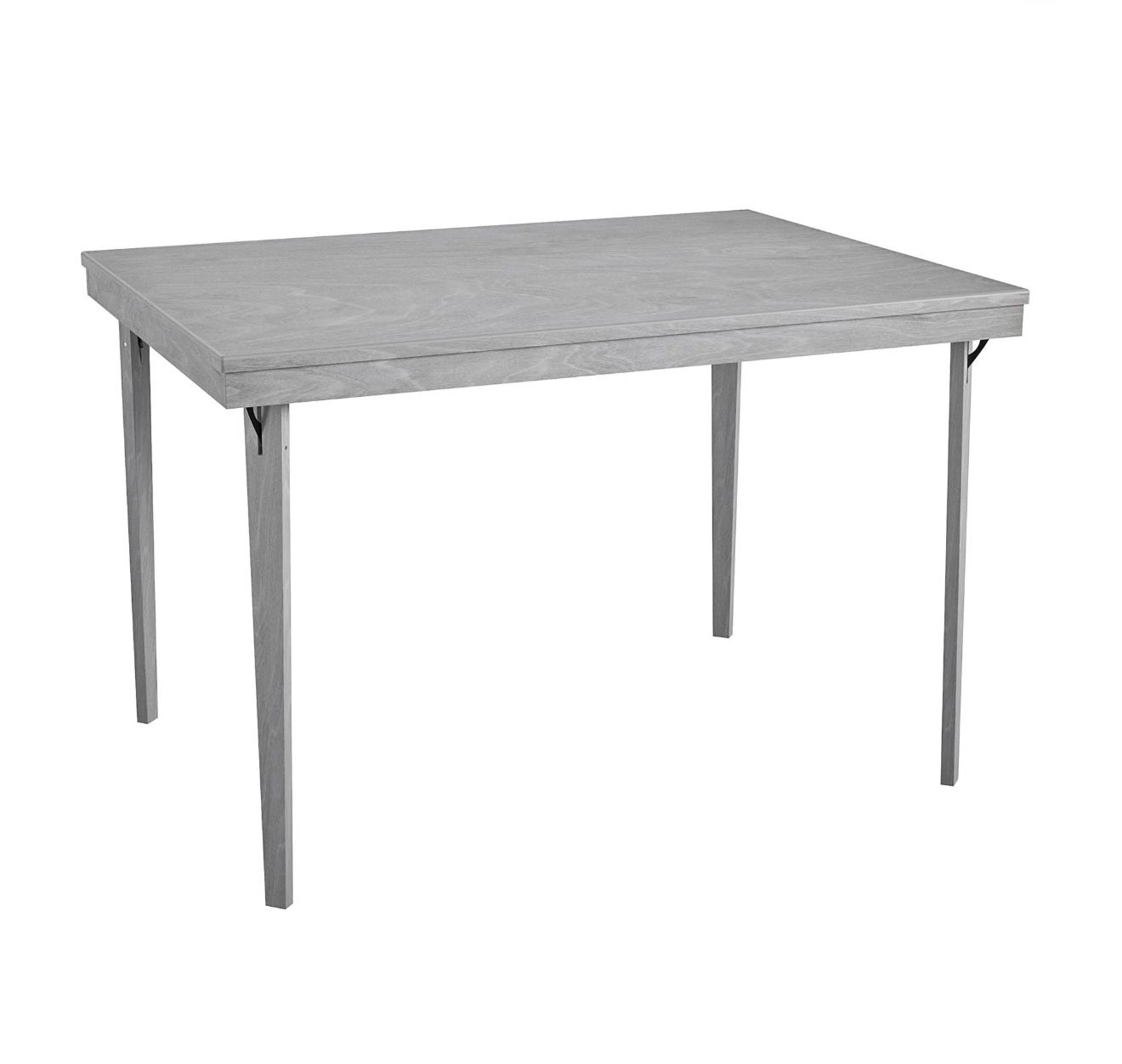 COSCO 44" x 32" Wood Folding Dining Table, Gray Woodgrain