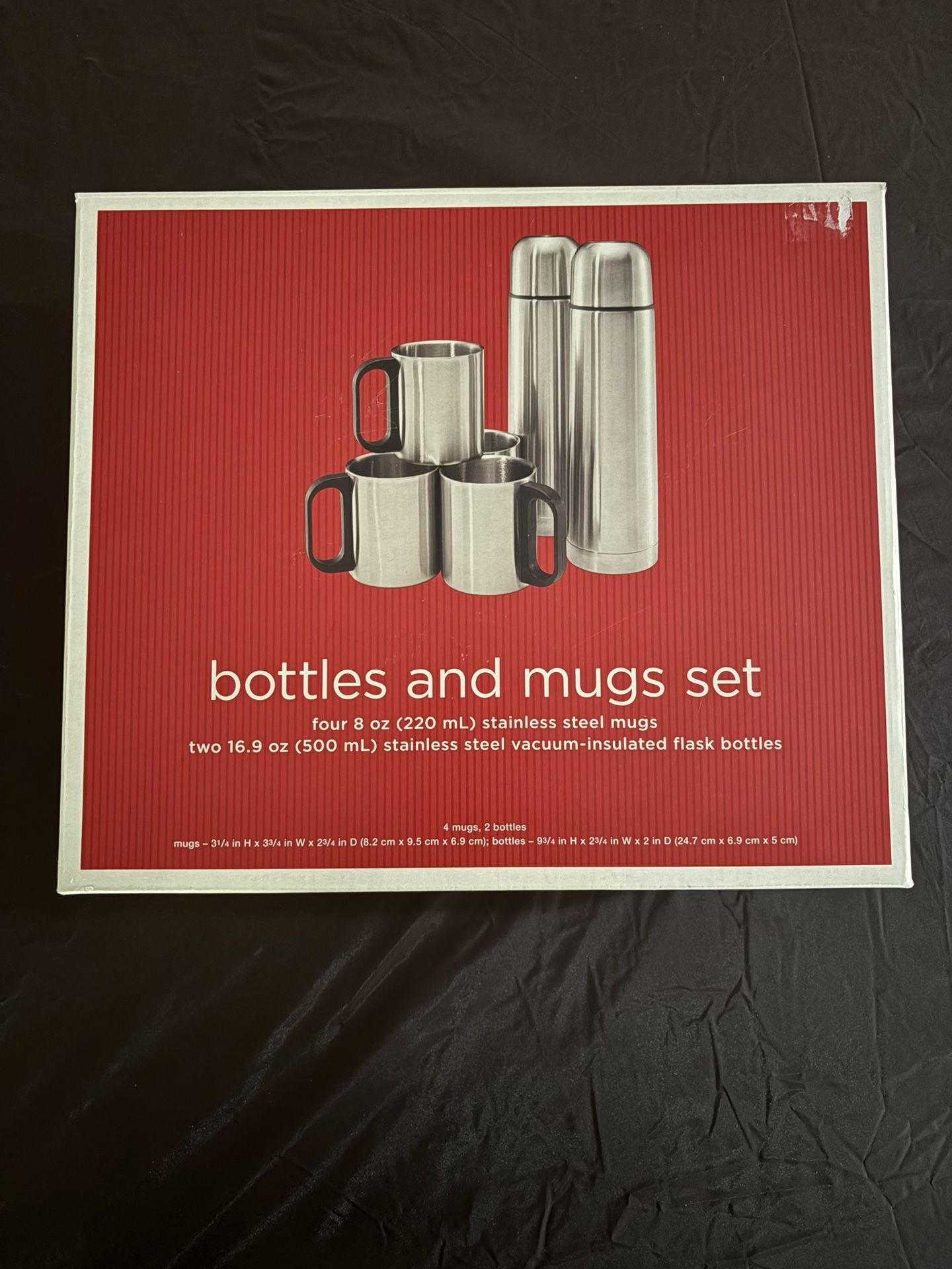 Stainless Steel Bottles and Mugs Set