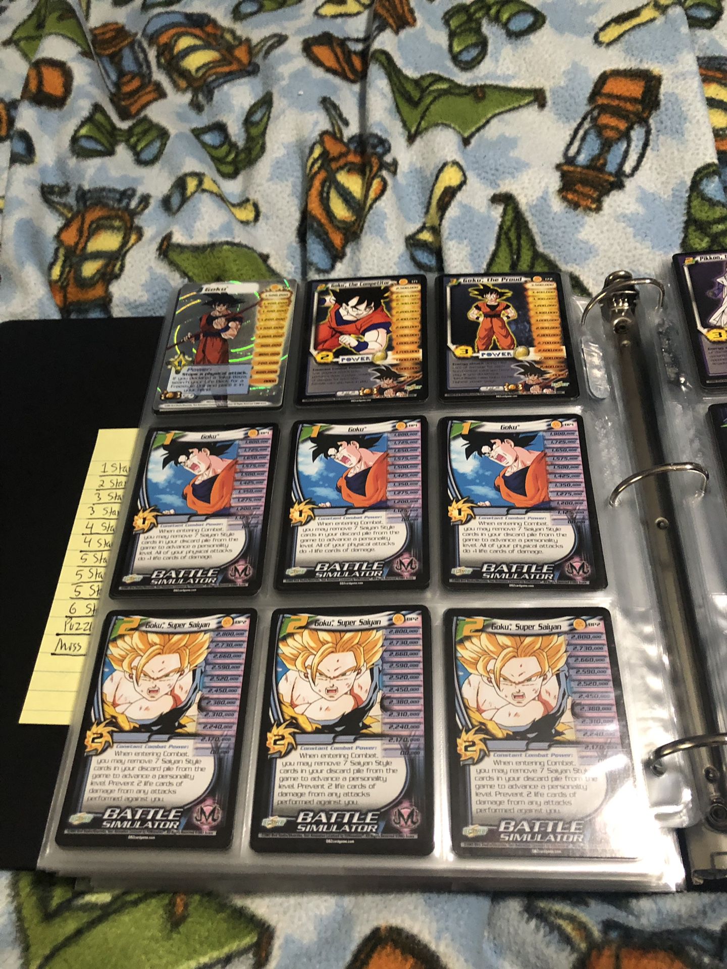 Dragon Ball Z card collection