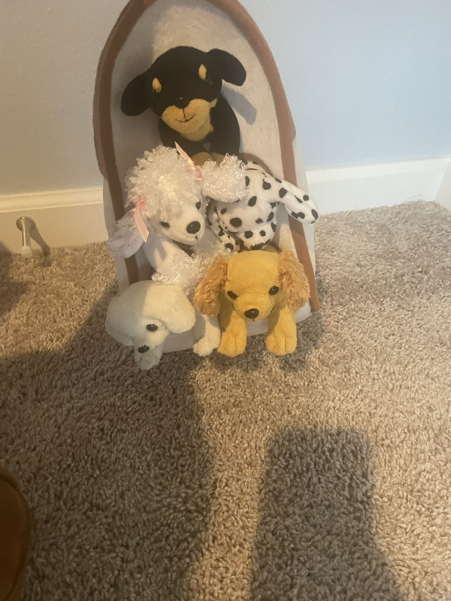 Kids Toy Stuffed Dog and Dog Carrier