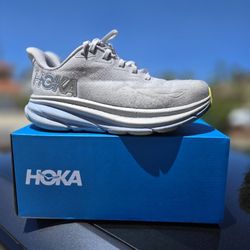 Hoka Clifton 9 Women's 6D Wide White Color