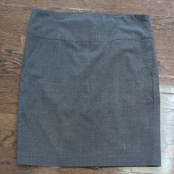 Banana Republic Charcoal Light Weight Wool Pencil Skirt Size 8 Waist 17&quot; 