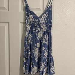 Floral Blue Mini Dress