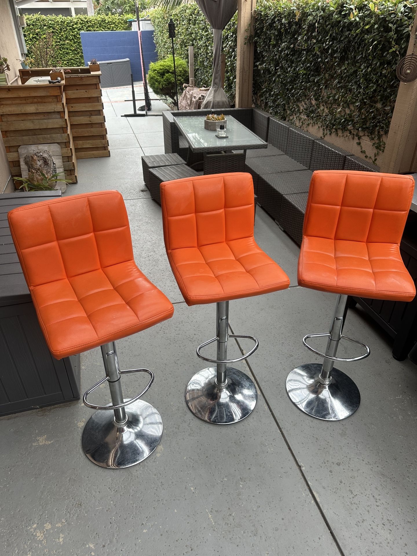 Orange Bar Stools