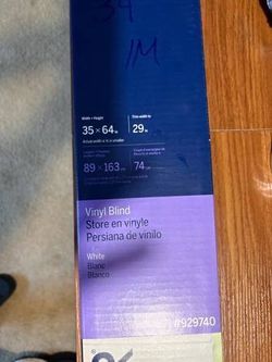 Levolor Custom Cut 34 x 64 Cordless Vinyl blinds #929740 *New