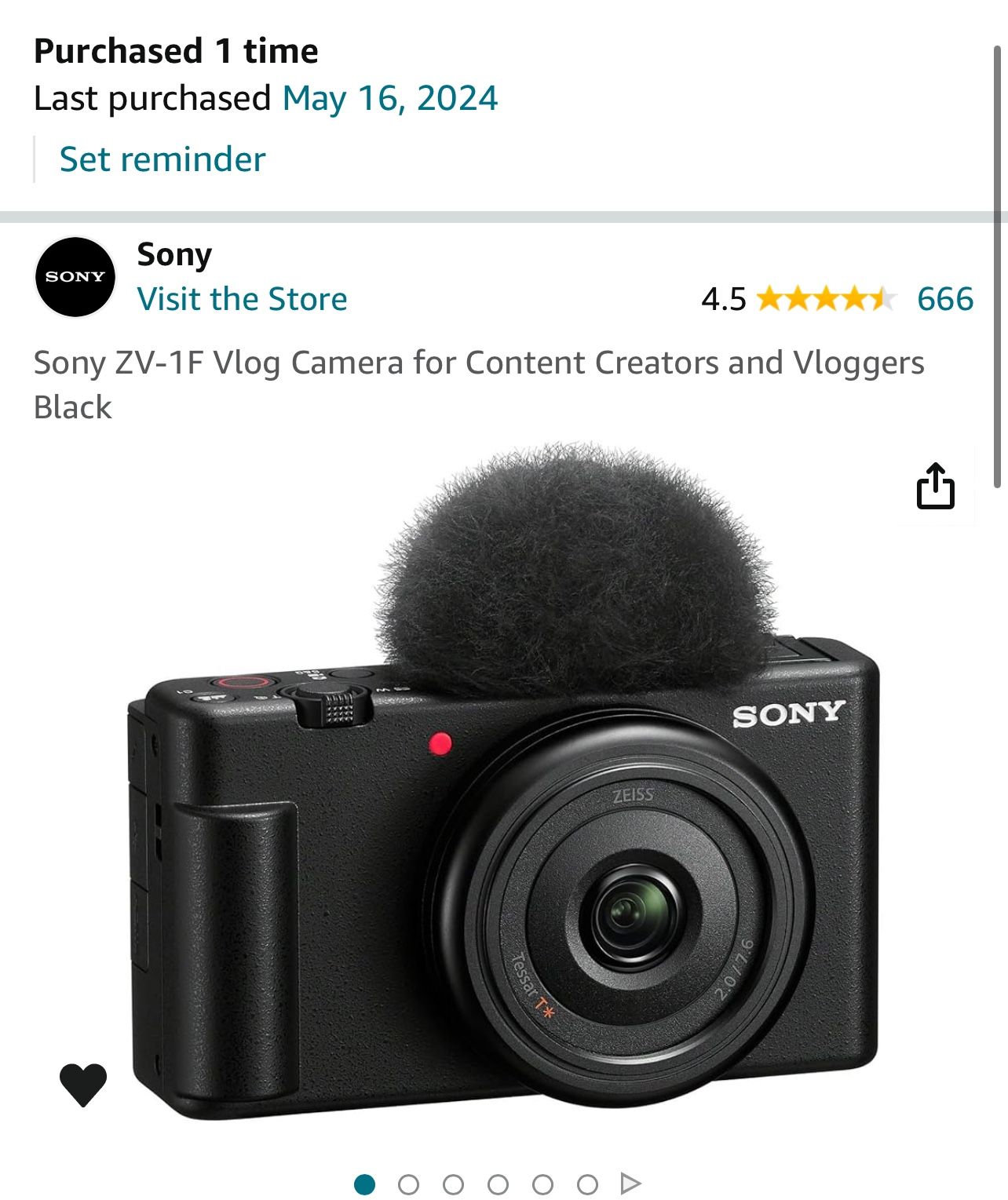 Sony ZV-1F Vlog Camera