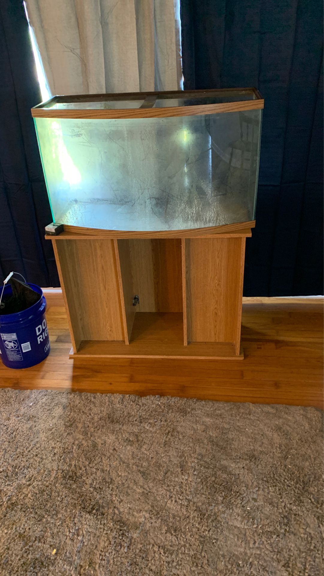 46 Gallon bowed aquarium fish tank