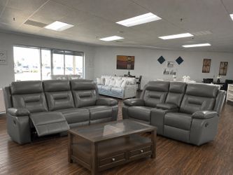 Top Grain Leather Power Motion Double Reclining Sofa - Living Room Furniture