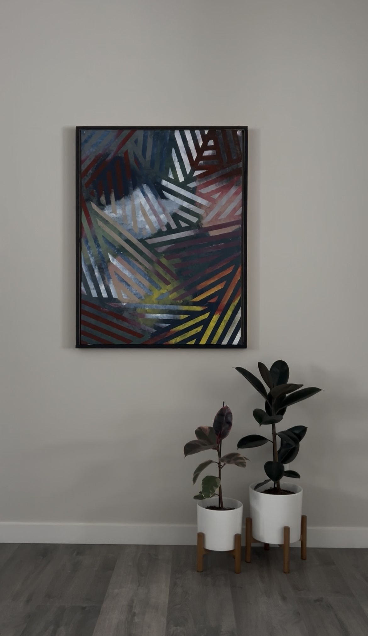 Acrylic On Canvas Painting, Framed