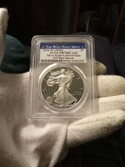 2016-W (2019) Silver Eagle- Lettered Edge PR 70 Dcam Pcgs West Point Mint Hoard 