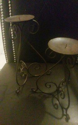 Wrought Iron Candle Holders