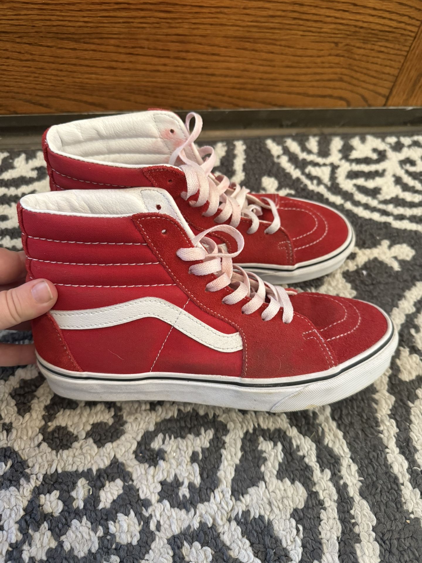 Men’s Red VANS high top sneakers