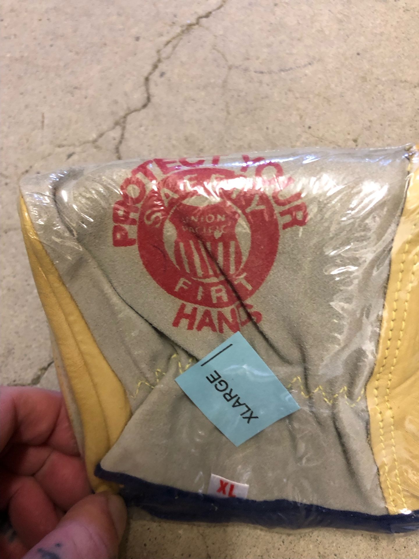 Vintage New Union Pacific Railroad Leather Work Gloves