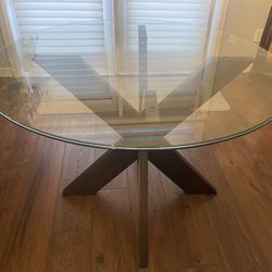 Round Glass Top Table (Pier One)