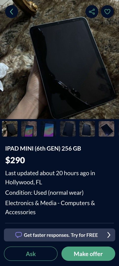Scam iPad Mini 6th gen Listing Do Not Contact This Seller