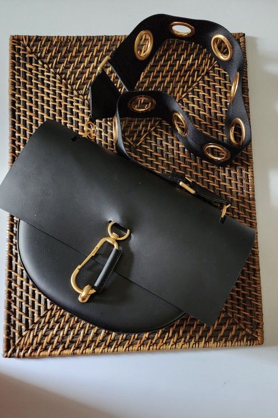 Brand New Black & Gold Zac Posen Handbag