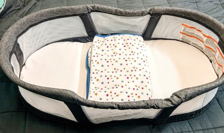 Baby Delight Snuggle Nest Portable Infant Lounger Grey with a Bundle Blanket 