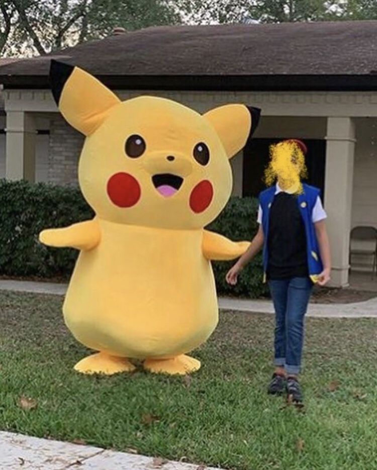 Pokemon Pikachu Mascot Character Party Costume Cosplay