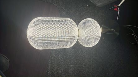Crystal light hanging from ceiling