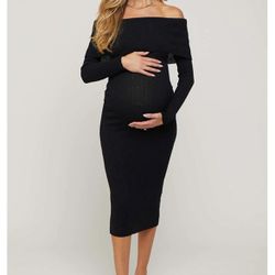 Women’s Large Maternity Black Dress 