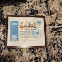 Disney Stock Certificate 