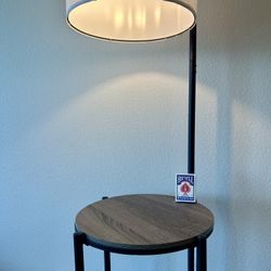 Modern Floor Lamp Desk - Black 