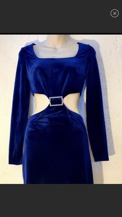 Gorgeous Blue Velvet Dress