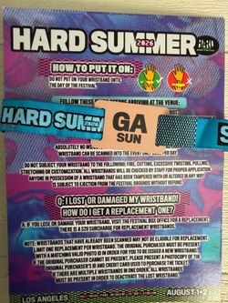 Sunday only GA hard summer wristband