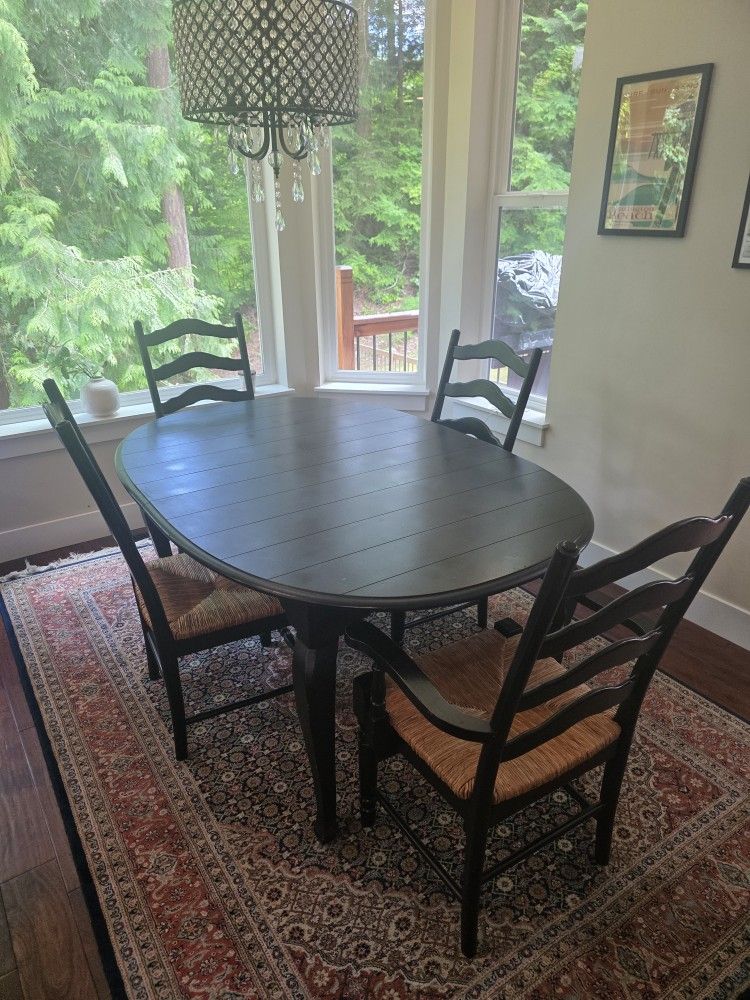 Black Dining Table With 4 Chairs