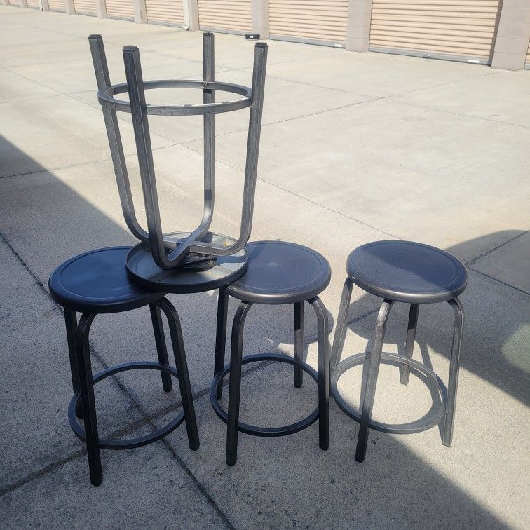 24" Tall Steel Stools