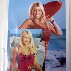 Autographs Geena Lee Nolin Baywatch Star Hand Signed Apx 5x6 Magazine Clipping (Comes With  8x10 Color Photo) 