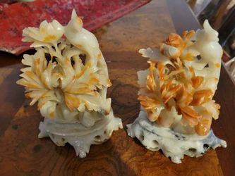 Handcrafted Soapstone Sculpture x2